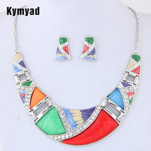 Load image into Gallery viewer, Kymyad Boutique Crystal Jewelry Sets For Women Set Turkish Jewelry Bijoux New Moon Pendant Jewelry Set Party Dress Accessory