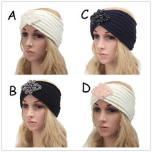 Load image into Gallery viewer, wholesale Women Knit Turban with rhinestone Headband Ear Warmer Winter Crochet Headband Women's Hair Accessoires 120PCS