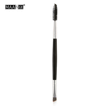 Load image into Gallery viewer, Cheap Makeup Brushes Duo Brow Makeup Brush Wood Handle Double Sided Eyebrow Flat Angled Brushes Wholesale pinceaux maquillage