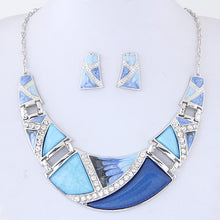Load image into Gallery viewer, Kymyad Boutique Crystal Jewelry Sets For Women Set Turkish Jewelry Bijoux New Moon Pendant Jewelry Set Party Dress Accessory