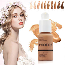 Load image into Gallery viewer, PHOERA Foundation Makeup 30ml Soft Matte Long Wear Oil Control Concealer Liquid Foundation Cream Fashion Womens maquillage