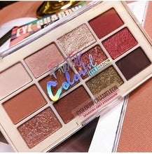 Load image into Gallery viewer, 12 Color Waterproof Eyeshadow Pallete Shadow Powder Shimmer Matte Glitter Eyeshadow Palette Cosmetic Makeup Palette Maquillage