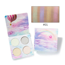 Load image into Gallery viewer, Rainbow Shimmer Highlighter Powder Brightening Face Lip Eye Makeup Illuminator Glow Kit Highliter Contour Palette maquillage