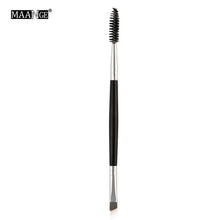 Load image into Gallery viewer, Cheap Makeup Brushes Duo Brow Makeup Brush Wood Handle Double Sided Eyebrow Flat Angled Brushes Wholesale pinceaux maquillage
