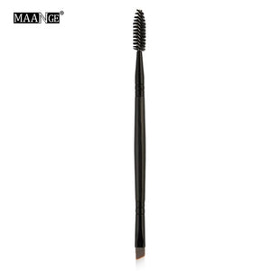 Cheap Makeup Brushes Duo Brow Makeup Brush Wood Handle Double Sided Eyebrow Flat Angled Brushes Wholesale pinceaux maquillage