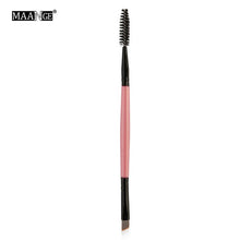 Load image into Gallery viewer, Cheap Makeup Brushes Duo Brow Makeup Brush Wood Handle Double Sided Eyebrow Flat Angled Brushes Wholesale pinceaux maquillage
