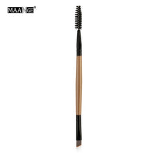 Load image into Gallery viewer, Cheap Makeup Brushes Duo Brow Makeup Brush Wood Handle Double Sided Eyebrow Flat Angled Brushes Wholesale pinceaux maquillage
