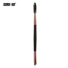 Load image into Gallery viewer, Cheap Makeup Brushes Duo Brow Makeup Brush Wood Handle Double Sided Eyebrow Flat Angled Brushes Wholesale pinceaux maquillage
