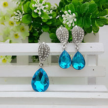 Load image into Gallery viewer, 2014 fashion bijoux for women lady teardrop water drop bib collar statement necklace pendants earring Jewellery sets
