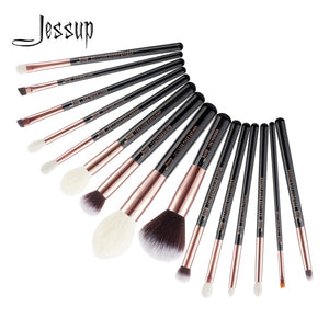 Jessup Beauty 15pcs Cosmetics Makeup Brushes Set Dropshipping pinceaux maquillage Foundation Eyeshadow Blending Brushes T162