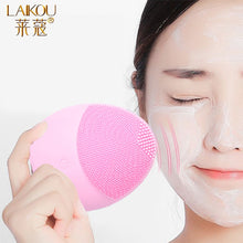 Load image into Gallery viewer, LAIKOU Silicone Face Cleansing Brush Electric Face Cleanser Electric Facial Cleanser Cleansing Skin Deep Washing Massage Brush
