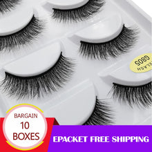 Load image into Gallery viewer, 50 pairs Mink Eyelashes wholesale mink lashes Handmade Reusable Natural Eyelashes False Lashes Maquillage Makeup Tool G805
