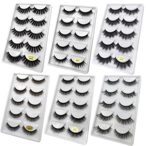 50 pairs Mink Eyelashes wholesale mink lashes Handmade Reusable Natural Eyelashes False Lashes Maquillage Makeup Tool G805