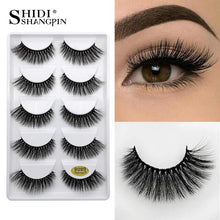 Load image into Gallery viewer, 50 pairs Mink Eyelashes wholesale mink lashes Handmade Reusable Natural Eyelashes False Lashes Maquillage Makeup Tool G805
