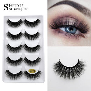 50 pairs Mink Eyelashes wholesale mink lashes Handmade Reusable Natural Eyelashes False Lashes Maquillage Makeup Tool G805